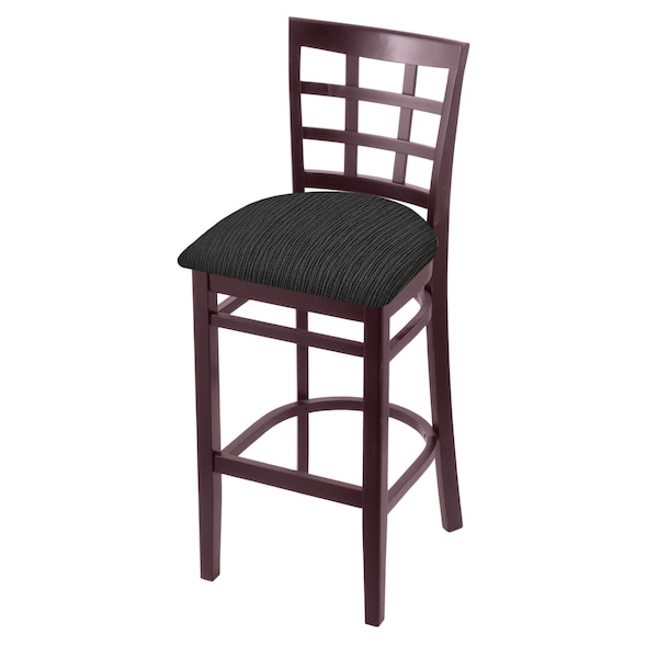 Holland Bar Stool Co 30" Bar Stool, Dark Cherry Finish, Graph Coal Seat 313030DC018 - main